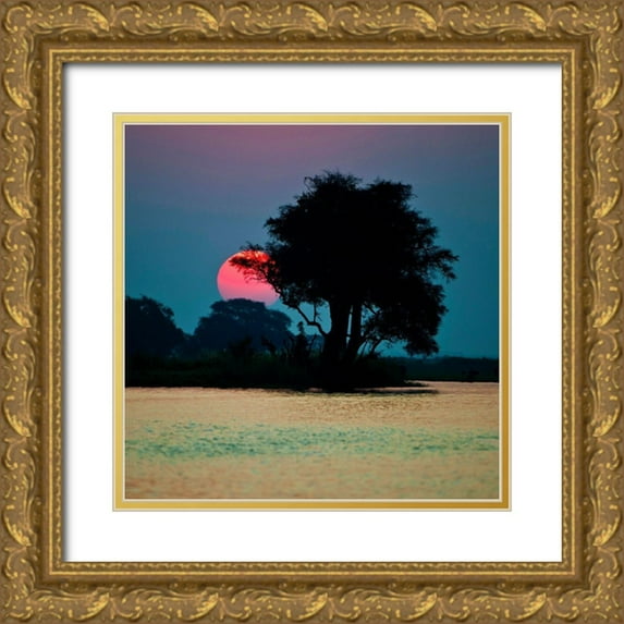 Brommelhorster, Ulf 15x15 Gold Ornate Wood Framed with Double Matting Museum Art Print Titled - River of Tranquility