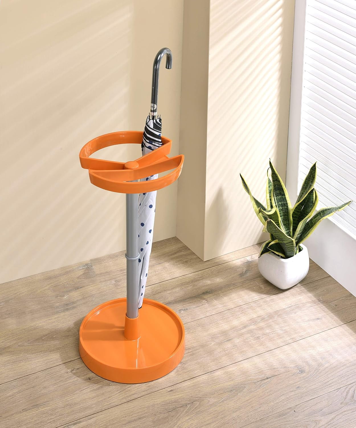 Bromna Umbrella Stand Rack, Free Standing Umbrella Holder, Orange