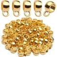 thumbnail image 1 of BronaGrand Bail Tube Beads, 100pcs Antique Golden, 4mm Hole, Fit Snake Chain, European Charm Bracelet, Necklace, 1 of 7