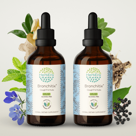 Bronchitix Alcohol-FREE Extract Tincture. Cough Formula 2x4 oz