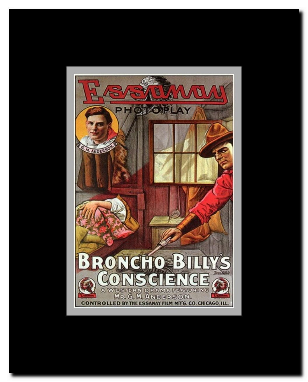 Broncho Billy's Conscience Framed Movie Poster