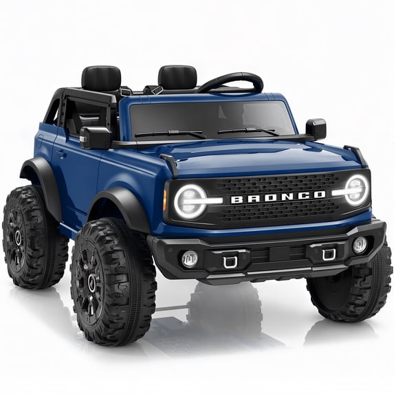 iYofe Licensed Ford Bronco 24V 2 Seater Powered Ride On w/Remote Control, Lights, Music, 4-Wheel Suspension, Electric Car for Kids Ages 3-8