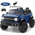 thumbnail image 1 of 24V Ride On Toys for Big Kids 2 Seat, Licensed Ford Bronco Base Powered Ride On Cars with Remote Control, 4 Wheel Spring Suspension, Lights, Bluetooth, Kids Electric Car for Boys Girls Age 3-8, Blue, 1 of 7