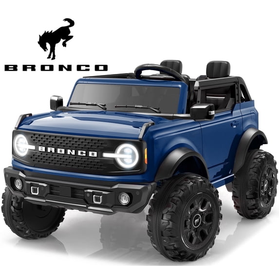 iYofe Licensed Ford Bronco 24V 2 Seater Powered Ride On w/Remote Control, Lights, Music, 4-Wheel Suspension, Electric Car for Kids Ages 3-8