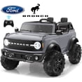 thumbnail image 1 of 24V Ride On Toys for Big Kids 2 Seat, Licensed Ford Bronco Base Powered Ride On Cars with Remote Control, 4 Wheel Spring Suspension, Lights, Bluetooth, Kids Electric Car for Boys Girls Age 3-8, Gray, 1 of 7