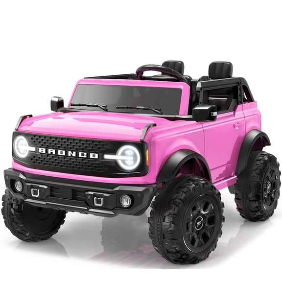 iYofe Licensed Ford Bronco 24V 2 Seater Powered Ride On w/Remote Control, Lights, Music, 4-Wheel Suspension, Electric Car for Kids Ages 3-8