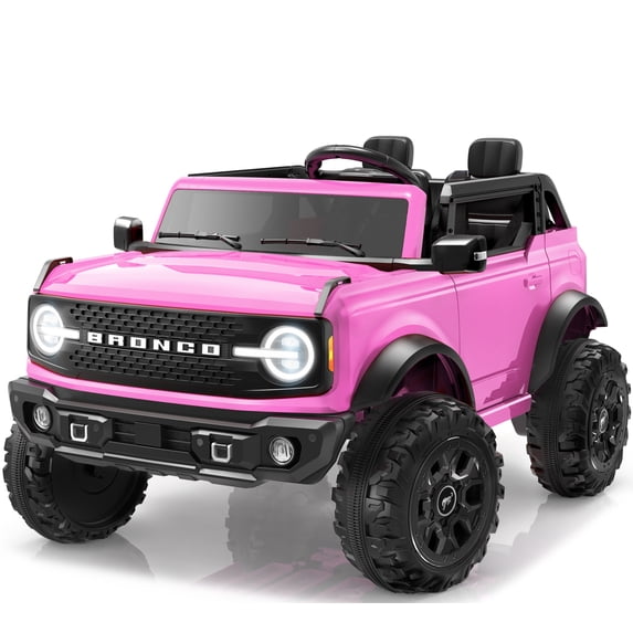 iYofe Licensed Ford Bronco 24V 2 Seater Powered Ride On w/Remote Control, Lights, Music, 4-Wheel Suspension, Electric Car for Kids Ages 3-8