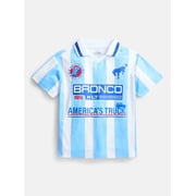 Ford Bronco Boys' Collared Front Back Graphic Jesey with Short Sleeves, Sizes 4-18