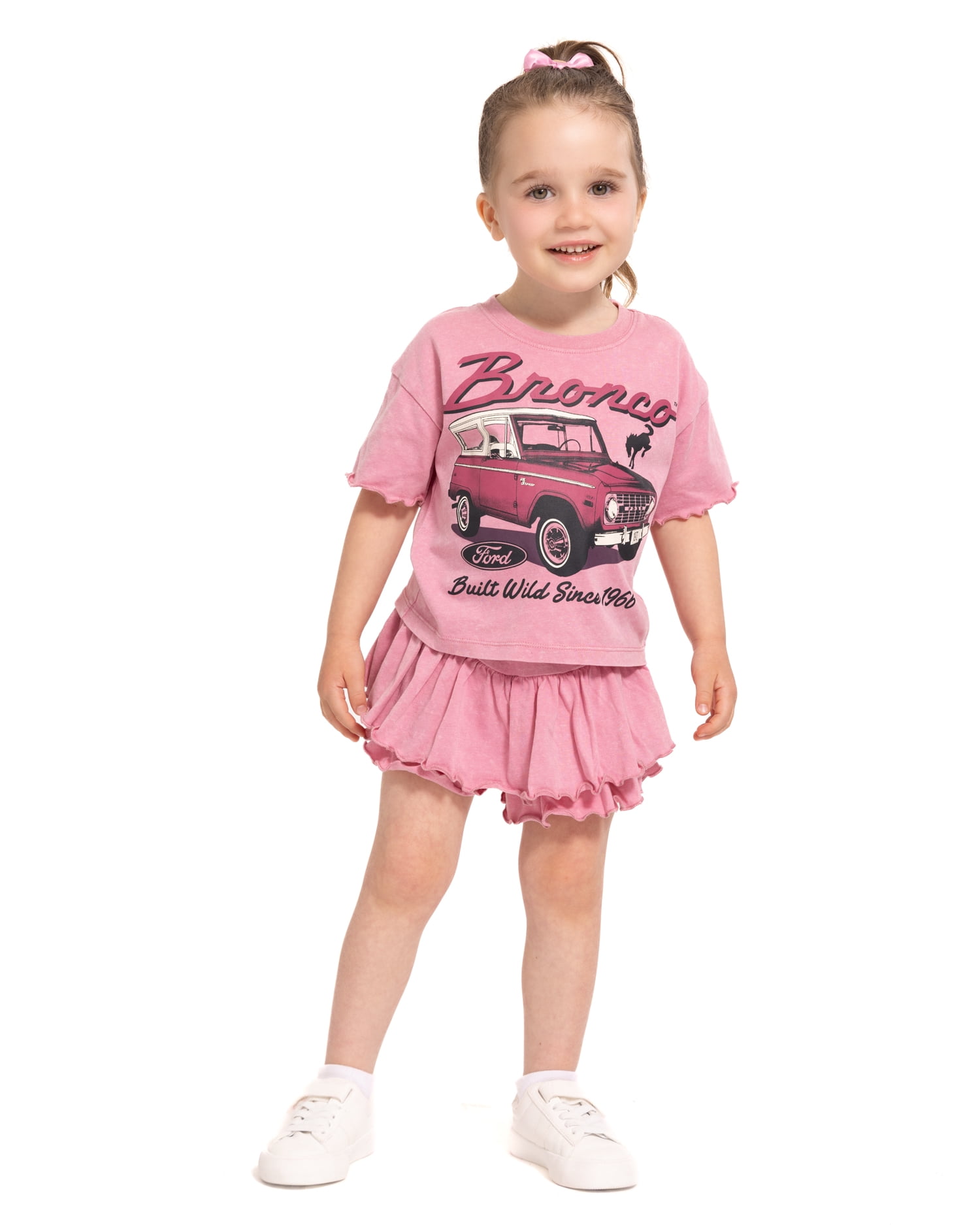 Ford Bronco Toddler Girls Graphic Tee and Skort Set, 2 Piece, Sizes 12M-5T