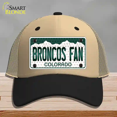 thumbnail image 1 of Broncos Fan Colorado Novelty License Plate Hat Mesh Khaki|Black, 1 of 1