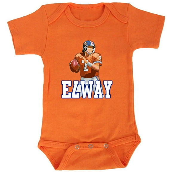 Broncos John Elway Logo Baby 1 Piece