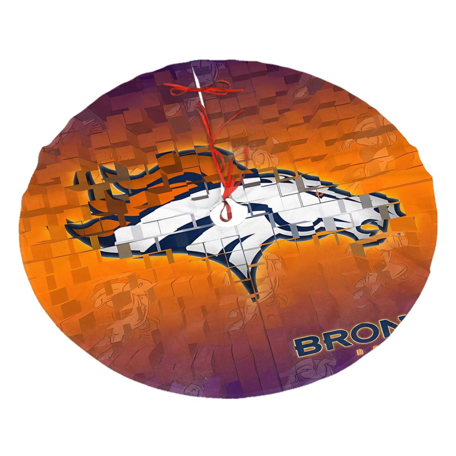 Broncos Logo Team Fans Christmas Tree Skirt Mat for Rustic Party ...