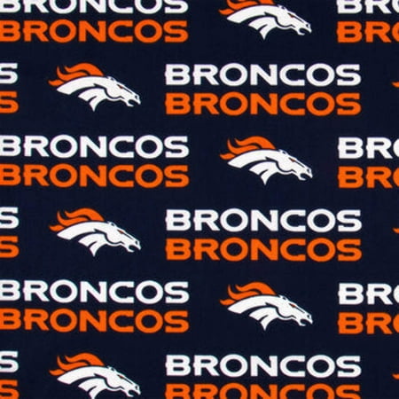 Broncos Solid Blue Cotton Fabric