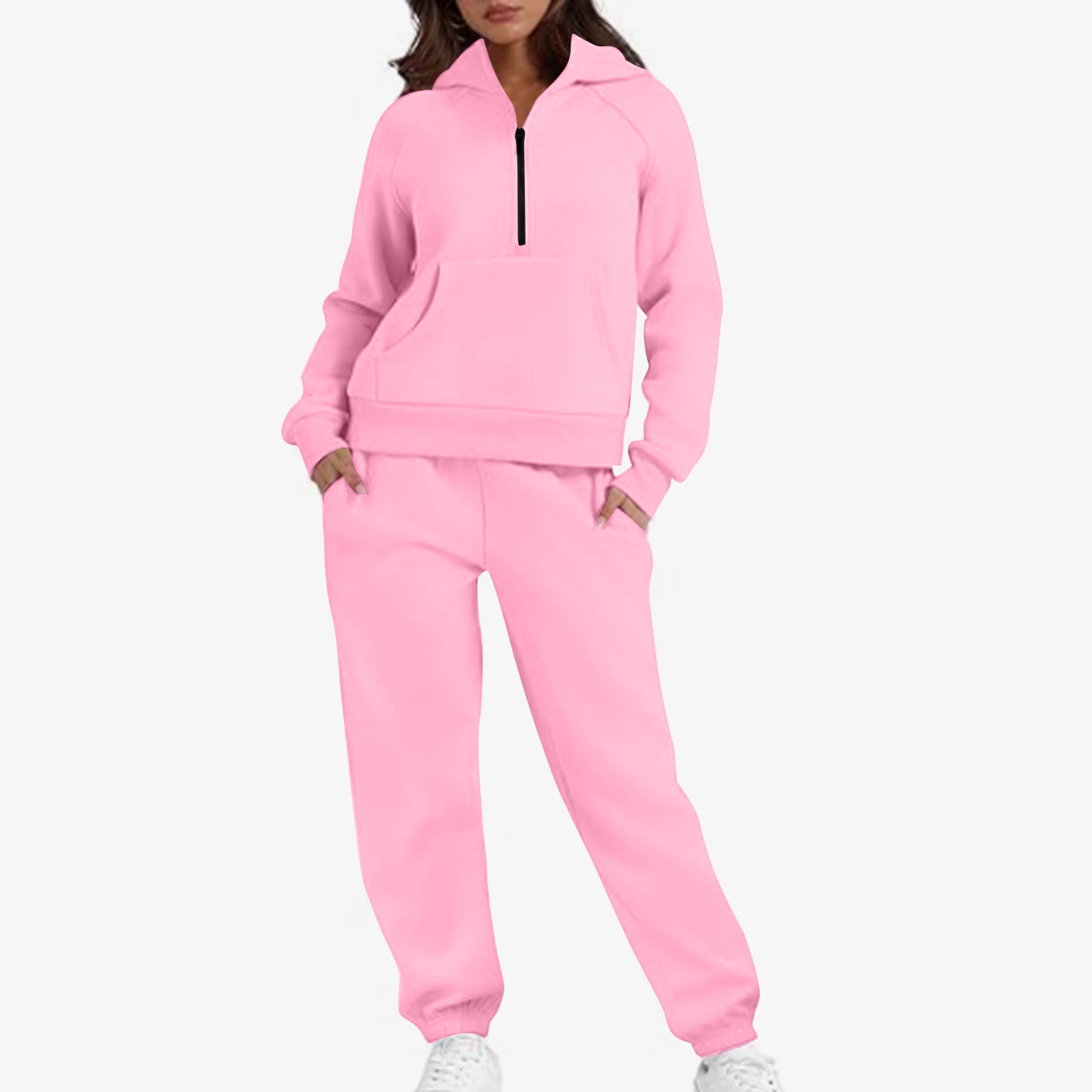 Women's 2-Piece Sweatsuit Set - Bomber Jacket & Jogger Pants, Casual Fall Outfit, Athleisure Matching Set