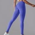 thumbnail image 1 of Brondbend Best Yoga Pants for Women Leggings Women Elastic Waist Belly Control Workout Trousers Solid Color Breathable Tights Slim Fit Outdoor Athletic Jogger Purple, 1 of 4
