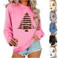 thumbnail image 1 of Brondbend Christmas Cheap Sweatshirts for Women Womens Pullover Crewneck Long Sleeved Top Printed Fashion Loose Tops Ladies Athletic Fall Winter Clothes Black, 1 of 6