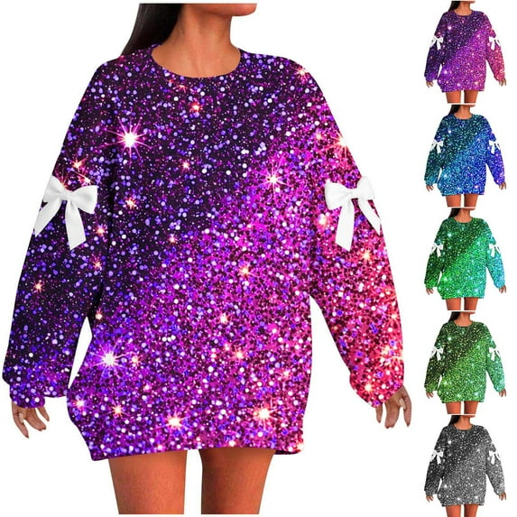 Brondbend Christmas Women’s Sweatshirts Pullover Sweatshirts for Women Crewneck Long Sleeved Top Printed Fashion Loose Tops Ladies Holiday Fall Winter Clothes Army Green