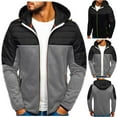 thumbnail image 1 of Brondbend Coat for Men Jacket for Men Hooded Long Sleeved Zipper Pocket Outerwear Solid Color Leisure Jacket Loose Fit Travel Tops Black, 1 of 3