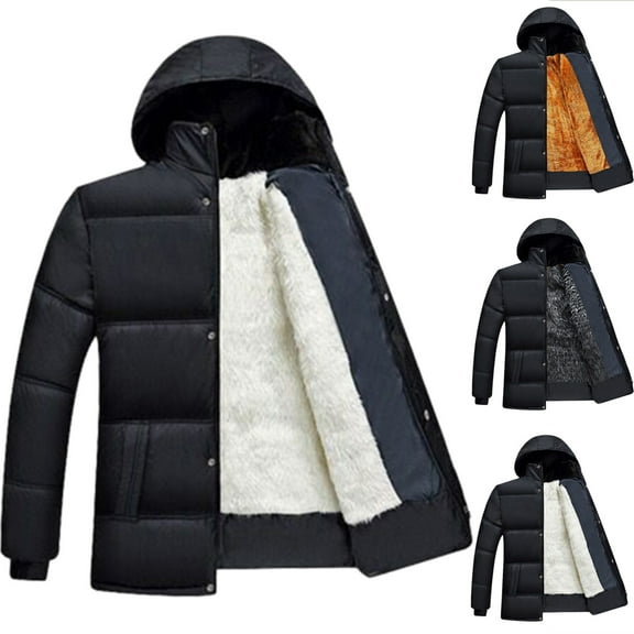 Brondbend Coat for Men Men’s Jacket Hooded Long Sleeved Zipper Pocket Outerwear Solid Color Casual Jacket Loose Fit Vacation Tops Gray