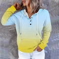 thumbnail image 1 of Brondbend Hoodie for Women Women's Hooded Sweatshirt Long Sleeved Drawstring Pocket Button Pullover Print Stylish Loose Tops Ladies Outdoor Workout Fall Winter Wear Light Blue, 1 of 5