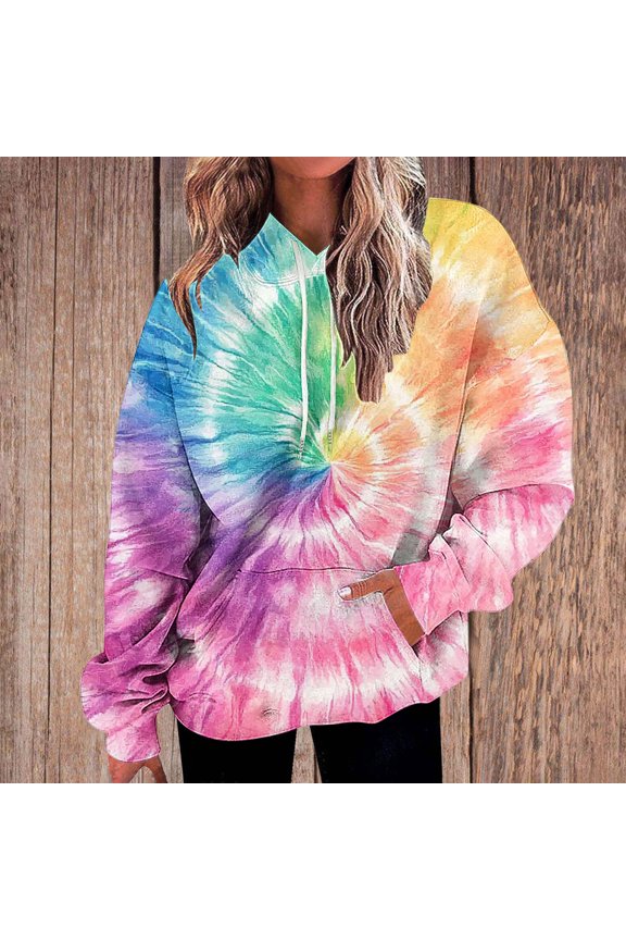 Hoodies for Woman Women Pullover Sweatshirt Long Sleeved Drawstring Pocket Pullover Print Casual Plus Size Tops Ladies Party Fall Winter Wear Pink