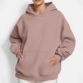 thumbnail image 1 of Brondbend Hoodies for Women Pullover Sweatshirt for Women Solid Color Long Sleeve Front Pocket Oversized Comfy Clothes Casual Loose Fall Winter Trendy Warm Outfits 2025, 1 of 5