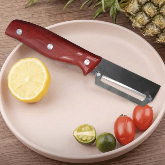 Brondbend Household Peeler Stainless Steel Sugarcane Alloy Wooden Handle Kitchen Knife Modern Multifunctional Fruit Scraper Rust Resistant Compact Paring Tool Ergonomic Vegetable Peeling