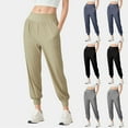thumbnail image 1 of Brondbend Leggings with Pockets for Women Workout Pants for Women Solid Color Ankle Binding Elastic High Waisted Casual Yoga Pants Slim Leg Casual Fitness Running Lightweight, 1 of 7