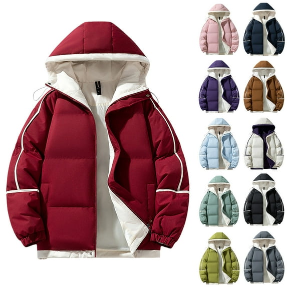 Brondbend Men Coat Jacket Mens Hooded Long Sleeved Zipper Pocket Outerwear Solid Color Warm Jacket Loose Fit Work Tops Army Green