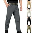 thumbnail image 1 of Brondbend Men's Big and Tall Dress Pants Mens Straight Leg Pants Elastic Waist Zipper Pocket Trousers Solid Breathable Waterproof Wrinkle-Free Trousers Classic Fit Office Work Suit Pants, 1 of 7