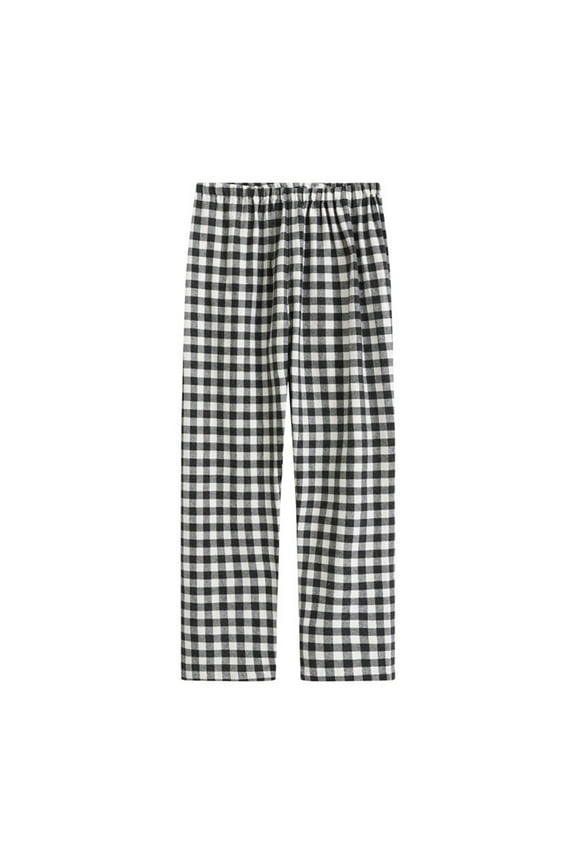 Pants Men Casual Straight Pants for Men Elastic Waist Brushed Homewear Pants Print Comfortable Regular Fit Trousers Club Fall Winter Pants Gray