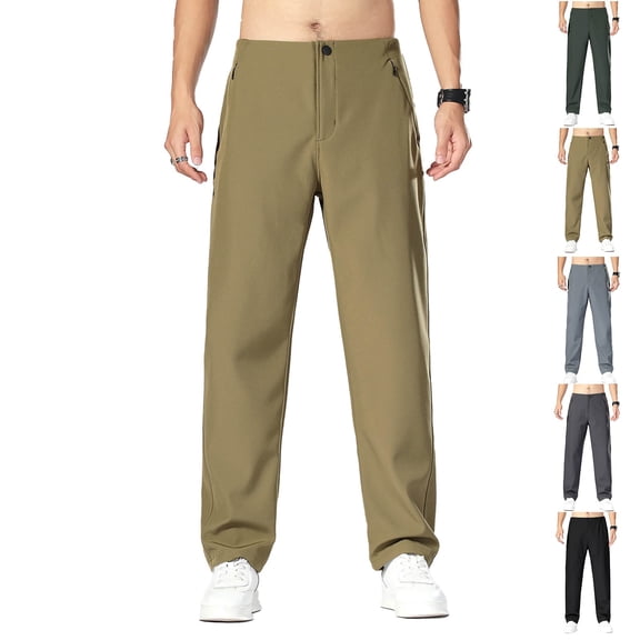 Brondbend Men's Casual Pants Mens Pants Straight Fit Elastic High Waist Drawstring Pocket Trousers Plaid Vintage Loose Trousers Anniversary Fall Winter Pants