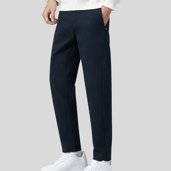 Brondbend Men's Casual Pants Mens Pants Straight Fit Elastic High Waist Drawstring Pocket Trousers Plaid Vintage Loose Trousers Anniversary Fall Winter Pants