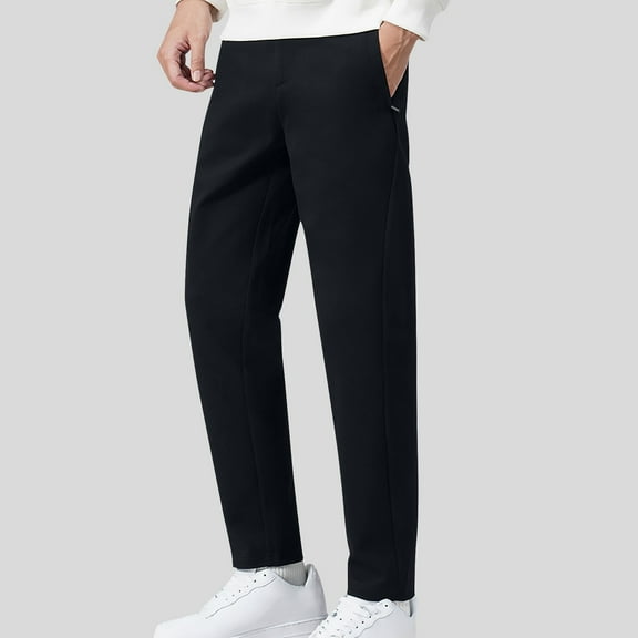 Brondbend Men's Casual Pants Mens Pants Straight Fit Elastic High Waist Drawstring Pocket Trousers Plaid Vintage Loose Trousers Anniversary Fall Winter Pants