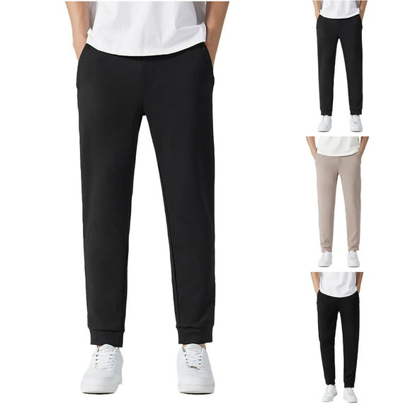 Brondbend Men's Casual Pants Mens Pants Straight Fit Elastic High Waist Drawstring Pocket Trousers Plaid Vintage Loose Trousers Anniversary Fall Winter Pants