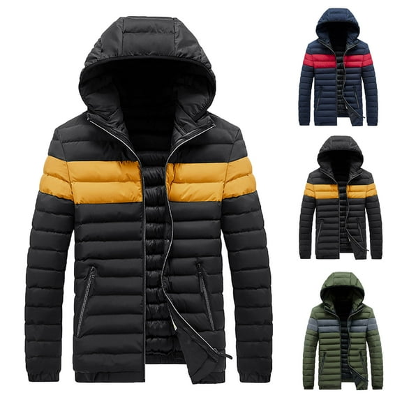 Brondbend Men's Coat Man Jacket Hooded Long Sleeved Zipper Pocket Outerwear Solid Color Fashion Jacket Loose Fit Anniversary Tops Army Green