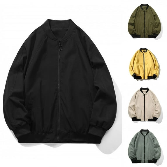 Brondbend Men's Fall Jacket Coat for Men Lapel Long Sleeved Button Outerwear Solid Color Stylish Jacket Loose Fit Holiday Tops Army Green