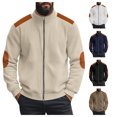 thumbnail image 1 of Brondbend Men’s Jacket Men Coats Mock Neck Long Sleeved Zipper Outerwear Multicolor Comfy Stylish Jacket Loose Weekend Tops Beige, 1 of 7