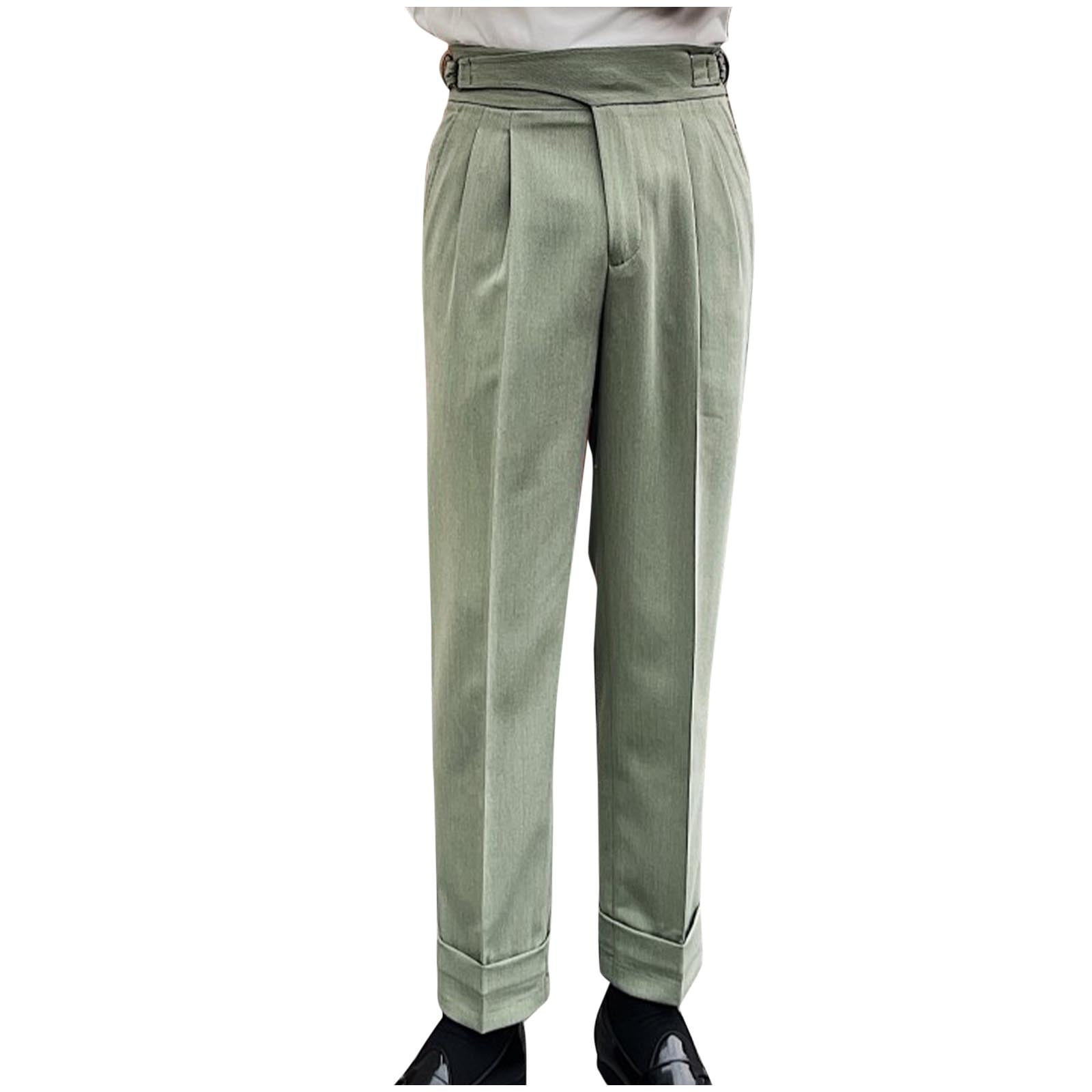 Brondbend Men's Slim Dress Pants Mens Straight Fit Dress Pants Elastic ...