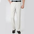 thumbnail image 1 of Brondbend Men's Slim Dress Pants Mens Straight Fit Pants Stretch High Waist Zipper Pocket Trousers Solid Comfortable Flat Front Trousers Classic Fit Business Work Suit Pants, 1 of 6