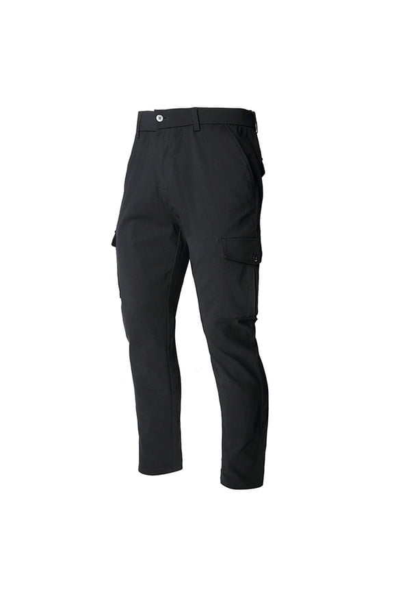 WWV Mens Cargo Work Pants Mens Straight Fit Pants Stretch High Waist Zipper Pocket Trousers Solid Casual Thin Flat Front Trousers Classic Fit Business Work Suit Pants