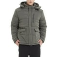 thumbnail image 1 of Brondbend Mens Coats Men's Jacket Hooded Long Sleeved Zipper Pocket Outerwear Solid Color Warm Jacket Loose Fit Holiday Tops Gray, 1 of 6