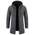 thumbnail image 1 of Brondbend Mens Coats Men’s Jackets Hooded Long Sleeved Zipper Pocket Outerwear Solid Color Comfy Jacket Loose Fit Travel Tops Gray, 1 of 2