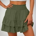 thumbnail image 1 of Brondbend Skirts for Women Midi Skirt Solid Color High Waist Pleated Mid-Calf Skirt Casual Dress Breathable Skirts Gym Women's New Arrivals Army Green Skirt for Women Size-XL, 1 of 4