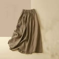 thumbnail image 1 of Brondbend Skirts for Women Midi Skirt Solid Color Printed High-Elastic Mid-Calf Skirt Leisure Dress Fashion Dresses Trekking Festive Fashion Khaki Skirt for Women Size-L, 1 of 4