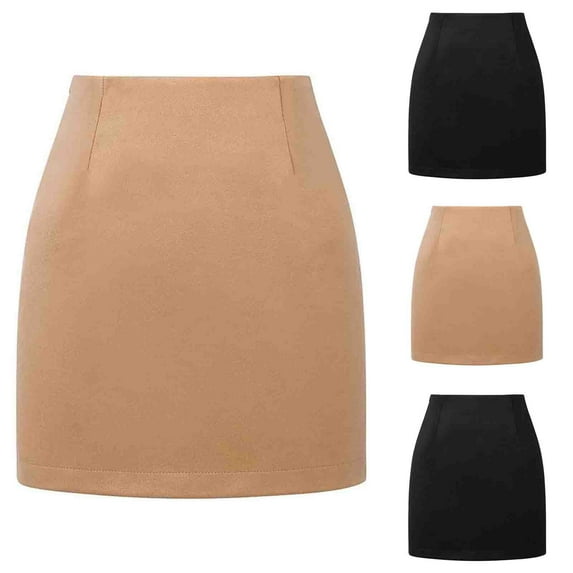 Brondbend Skirts for Women Trendy Summer Midi Skirt Solid Color High Waist Mid-Calf Skirt Lounging Skirt Breathable Skirts Bachelor Party Up to 45% off Black Skirt for Women Size-L
