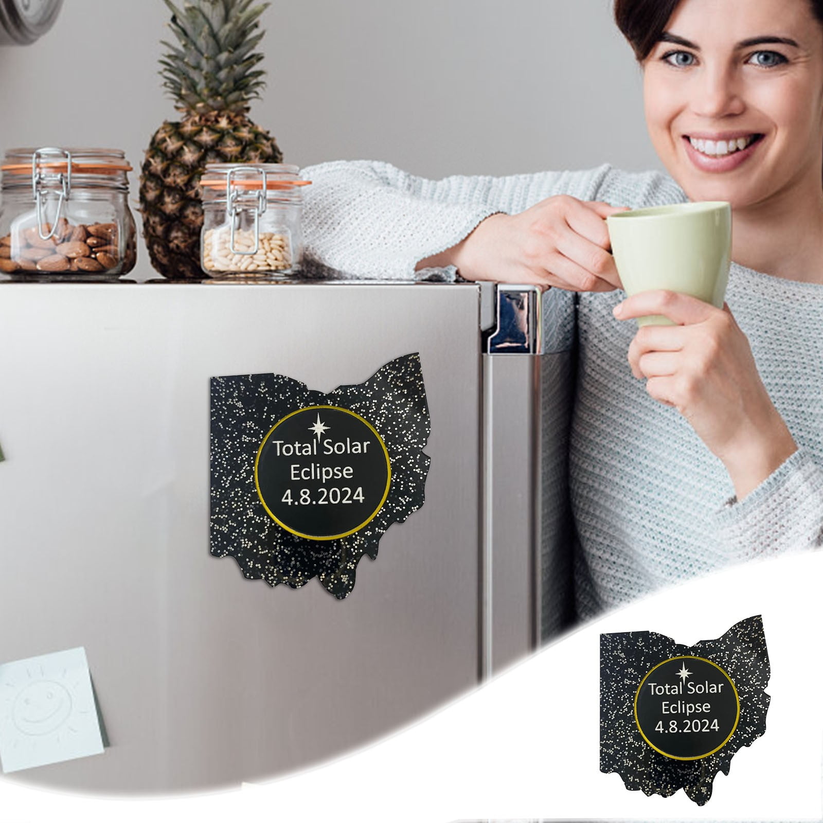 Brondbend Solar Eclipse Texas State Refrigerator Total