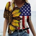 Brondbend Summer Tops for Women 2025 V Neck Short Sleeve Floral Prints