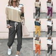 thumbnail image 1 of Brondbend Sweat Suits for Womens 2 Piece Tracksuit Women Hooded Long Sleeve Multicolor Pullover Elastic Waist Drawstring Pockets Sweatpant Set Loose Fall Athletic Outfits,Khaki, 1 of 5