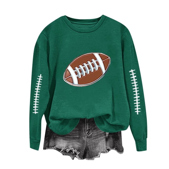 Brondbend Sweatshirts for Women Pullover Women Crewneck Long Sleeve Printed Casual Sweatshirt Top Loose Fit Fall Winter Fashion Party Athletic Top Comfortable,Army Green